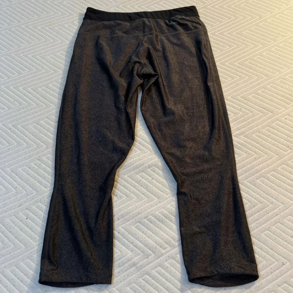 Nike Dri-Fit Relay Rollover Waist Athletic Pants Abstract Black Grey Print Large